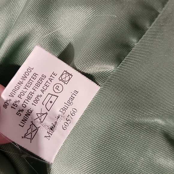 DANO lime green vintage wool blend jacket - Picture 4 of 4